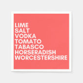 カクテルナプキン血メアリおもしろいレッドパーティー スタンダードカクテルナプキン (正面)