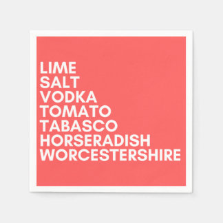 カクテルナプキン血メアリおもしろいレッドパーティー スタンダードカクテルナプキン