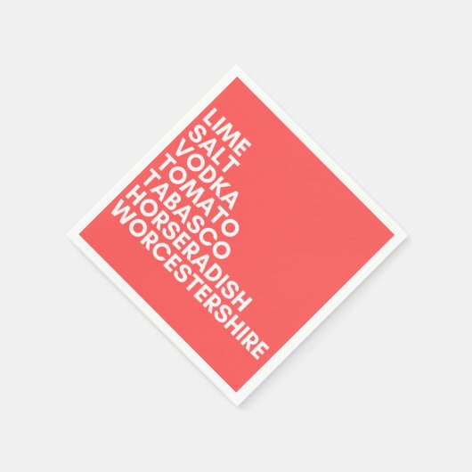 カクテルナプキン血メアリおもしろいレッドパーティー スタンダードカクテルナプキン (角)