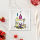 カクテルナプキン – ワイン&チーズ スタンダードカクテルナプキン (インサイチュ)