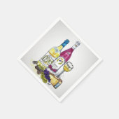 カクテルナプキン – ワイン&チーズ スタンダードカクテルナプキン (角)