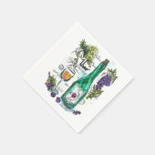 カクテルナプキン – ワイン&チーズ スタンダードカクテルナプキン (角)