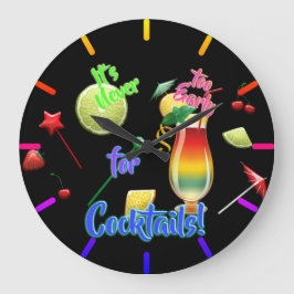 カクテルネオンホームバー ラージ壁時計