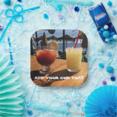 カクテルバイザシーカスタム文字 ペーパープレート (パーティー)