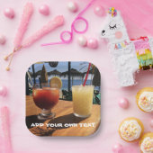 カクテルバイザシーカスタム文字 ペーパープレート (パーティー)