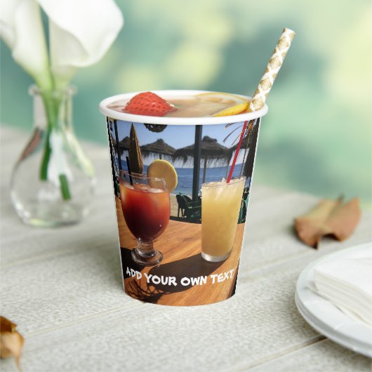 カクテルバイザシーカスタム文字 紙コップ (インサイチュ)