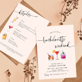 カクテルバチェロレッテ週末パーティー書 招待状