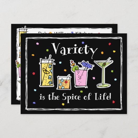 カクテルバラエティレシピカード ポストカード (正面/裏面)