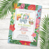 カクテルバースデーパーティー付きプールパーティー 招待状