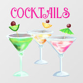 カクテルバードリンク看板 ウィンドウサイン (シート)