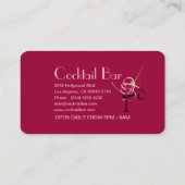 カクテルバーナイトクラブイベントプランナー 名刺 (裏面)
