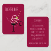 カクテルバーナイトクラブバーテンダー 名刺 (正面/裏面)