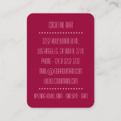 カクテルバーナイトクラブバーテンダー 名刺 (裏面)