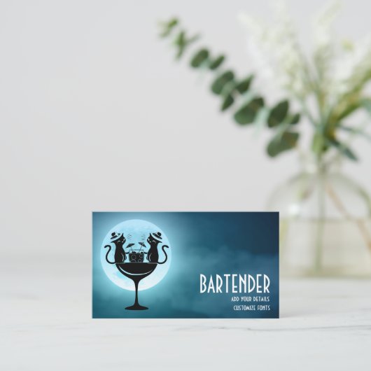 カクテルバー猫を飼う 名刺 (スタンド正面)