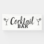 カクテルバー結婚DIYの会場白黒 横断幕 (横)