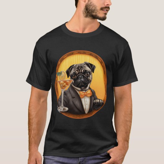 カクテルパグ Tシャツ (正面)