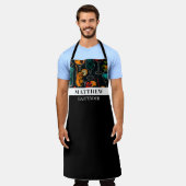 カクテルパターンプロフェッショナル女性バーテンダー エプロン (着用した状態)