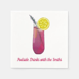 カクテルパーソナライズされたナプキンス スタンダードカクテルナプキン