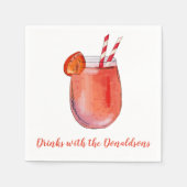 カクテルパーソナライズされたナプキンス スタンダードカクテルナプキン (正面)