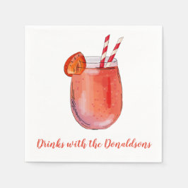 カクテルパーソナライズされたナプキンス スタンダードカクテルナプキン