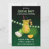 カクテルパーソナライズされたバースデーパーティーへの招待 招待状 (正面)