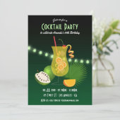 カクテルパーソナライズされたバースデーパーティーへの招待 招待状 (スタンド正面)