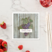 カクテルパーソナライズされたパーティーデコールワインブドウテーマ スタンダードカクテルナプキン (インサイチュ)