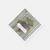 カクテルパーソナライズされたパーティーデコールワインブドウテーマ スタンダードカクテルナプキン (角)