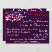 カクテルパーティの招待状カジノ賭博テーマ 招待状 (正面/裏面)