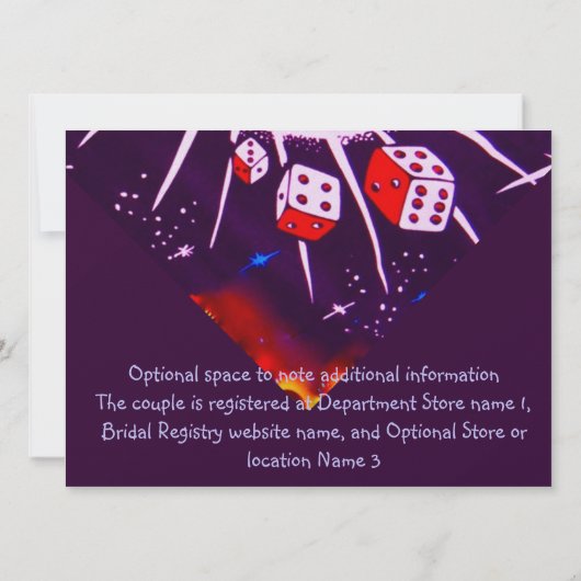 カクテルパーティの招待状カジノ賭博テーマ 招待状 (裏面)