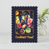 カクテルパーティの招待状カード (スタンド正面)