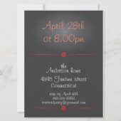 カクテルパーティの招待状カード 招待状 (裏面)