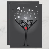 カクテルパーティの招待状カード 招待状 (正面/裏面)