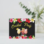 カクテルパーティの招待状トロピカルフラワー招待状 (スタンド正面)