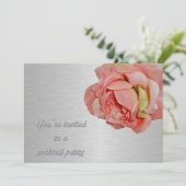 カクテルパーティの招待状バラ&クロム 招待状 (スタンド正面)