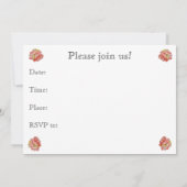 カクテルパーティの招待状バラ&クロム 招待状 (裏面)