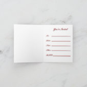 カクテルパーティの招待状 招待状 (内部)