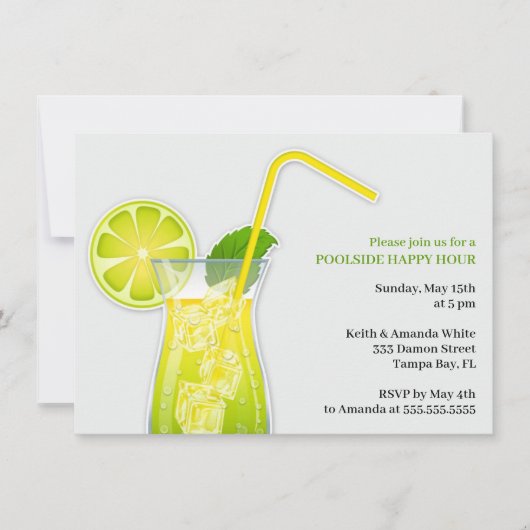 カクテルパーティの招待状 招待状 (正面)