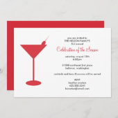 カクテルパーティの招待状 招待状 (正面/裏面)