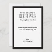 カクテルパーティの招待状 招待状 (裏面)