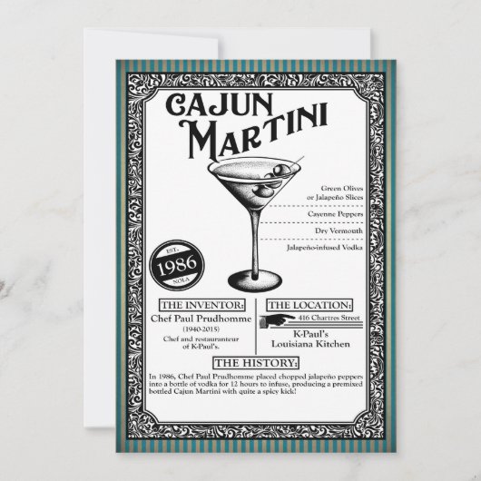 カクテルパーティの招待状-読説明 招待状 (正面)