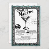 カクテルパーティの招待状-読説明 招待状 (正面/裏面)