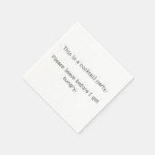 カクテルパーティーおもしろいナプキンホワイト スタンダードカクテルナプキン (角)