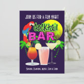 カクテルパーティーお祝いパーソナライズされたパーティー 招待状 (スタンド正面)