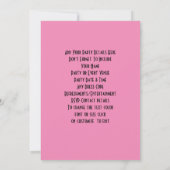 カクテルパーティーお祝いパーソナライズされたパーティー 招待状 (裏面)