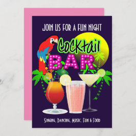 カクテルパーティーお祝いパーソナライズされたパーティー 招待状