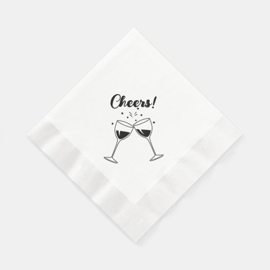 カクテルパーティーで乾杯 縁ありランチョンナプキン (角)