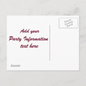 カクテルパーティーのデザイン インビテーションポストカード (裏面)