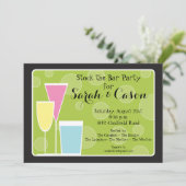 カクテルパーティーのトリオの在庫バーの招待状 招待状 (スタンド正面)