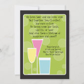 カクテルパーティーのトリオの在庫バーの招待状 招待状 (裏面)